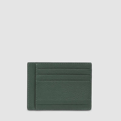 Porta Carte di Credito da Uomo Piquadro Than in Pelle Verde