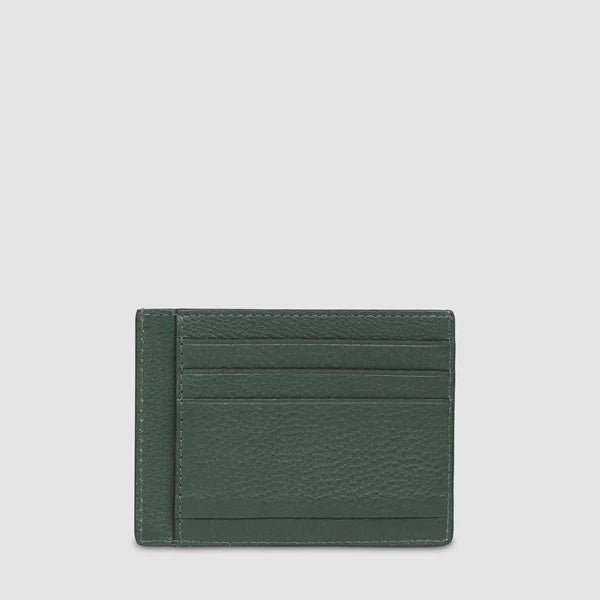 Porta Carte di Credito da Uomo Piquadro Than in Pelle Verde