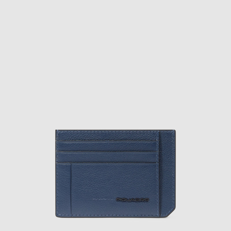 Porta Carte di Credito Piquadro Russel in Pelle con RFID Blu