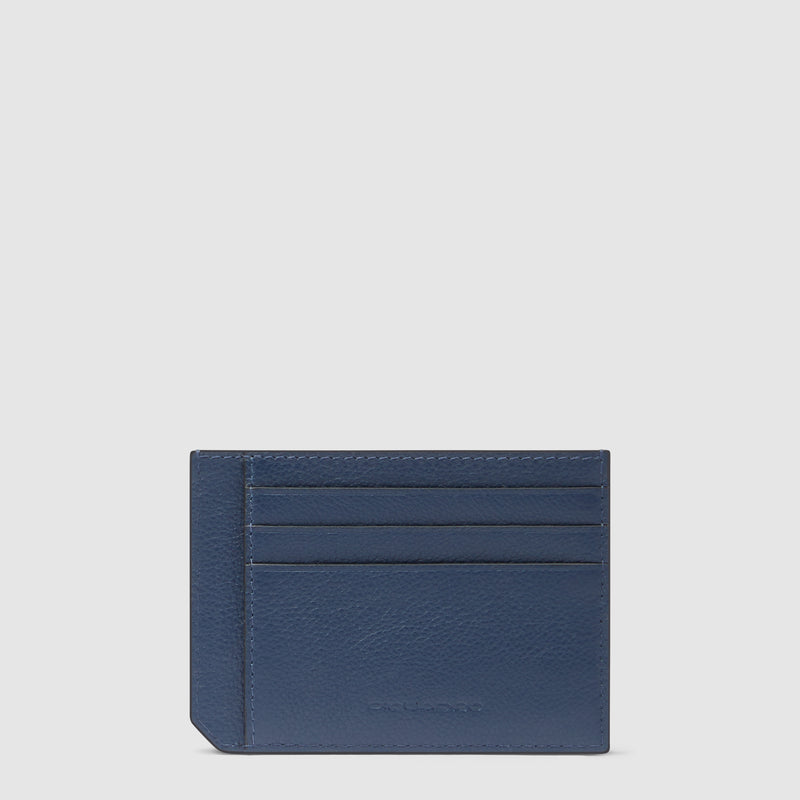 Porta Carte di Credito Piquadro Russel in Pelle con RFID Blu