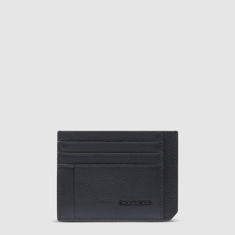 Porta Carte di Credito Piquadro Russel in Pelle con RFID Nero