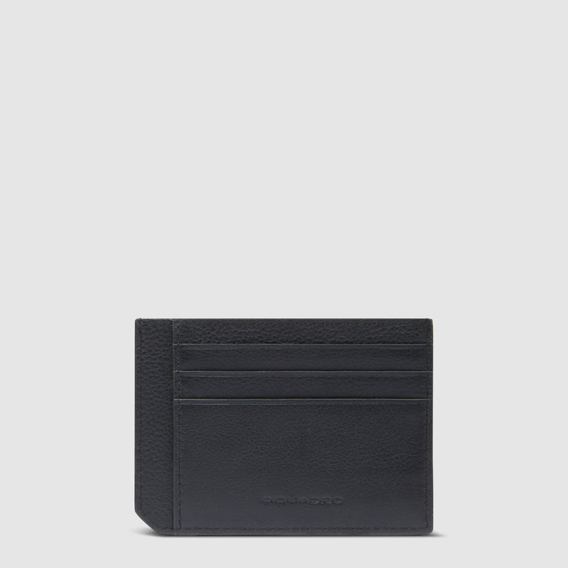 Porta Carte di Credito Piquadro Russel in Pelle con RFID Nero