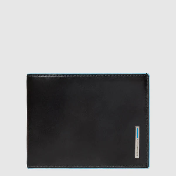 Portafoglio da Uomo Piquadro in Pelle con Porta Carte di Credito Blue Square Nero