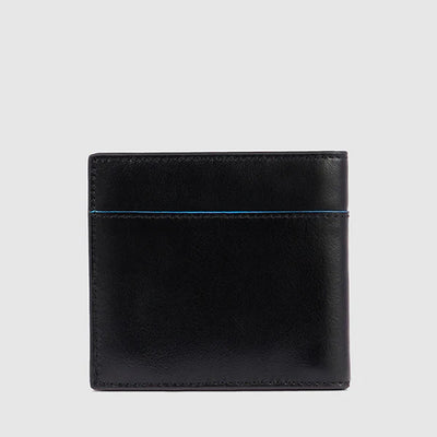 Portafoglio da Uomo Piquadro Blue Square in Pelle con Ferma Banconote e Protezione RFID Nero