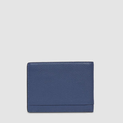 Portafoglio da Uomo Piquadro Than con Porta Monete in Pelle Blu