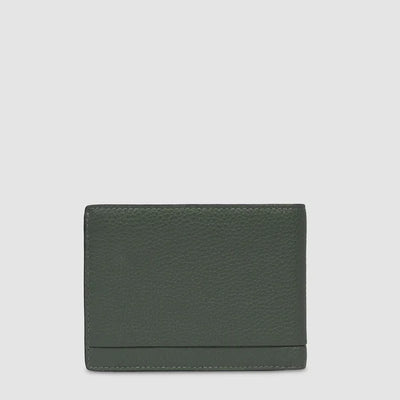 Portafoglio da Uomo Piquadro Than con Porta Monete in Pelle Verde