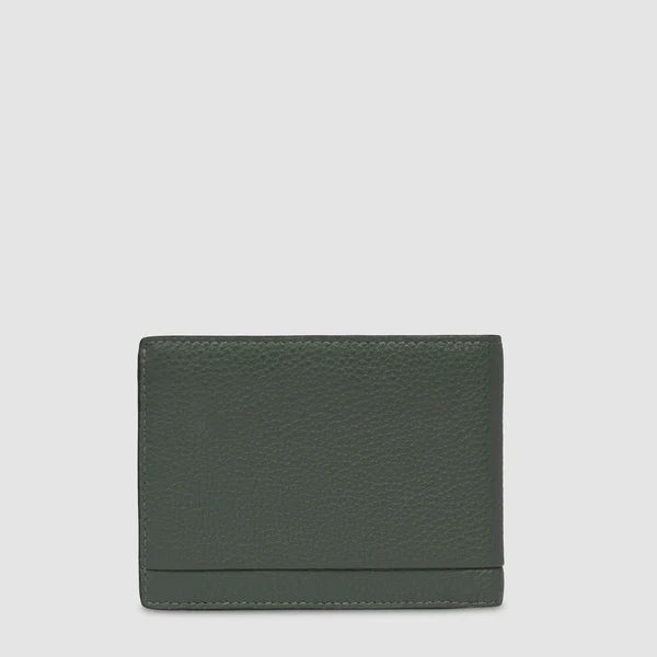 Portafoglio da Uomo Piquadro Than con Porta Monete in Pelle Verde