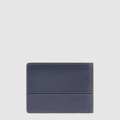 Portafoglio da Uomo Piquadro New Classic in Pelle con Porta Monete e Protezione RFID Blu