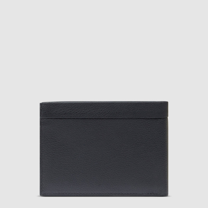 Portafoglio da Uomo Piquadro Russel in Pelle con Porta Monete e RFID Nero