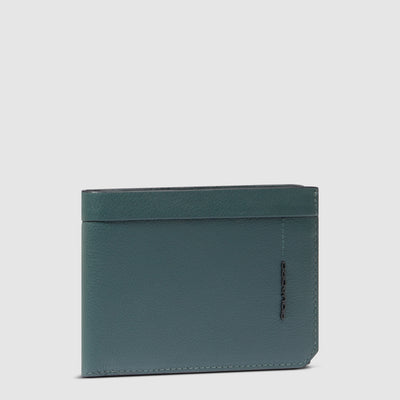 Portafoglio da Uomo Piquadro Russel in Pelle con Porta Monete e RFID Verde