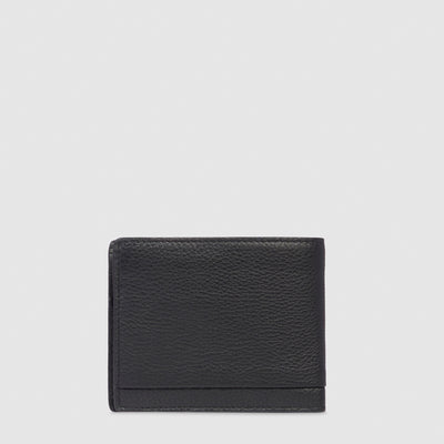 Portafoglio da Uomo Piquadro Than con Volantino Staccabile in Pelle Nero