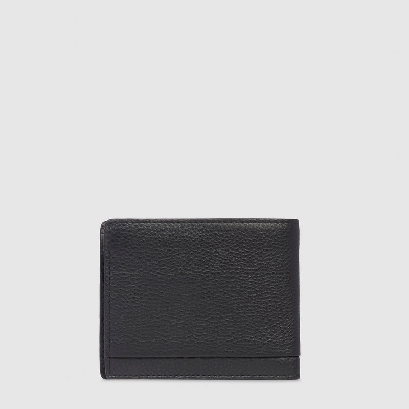 Portafoglio da Uomo Piquadro Than con Volantino Staccabile in Pelle Nero