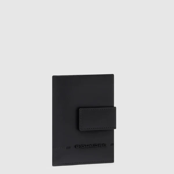 Portafoglio da Uomo Piquadro Trifold Compatto Nero