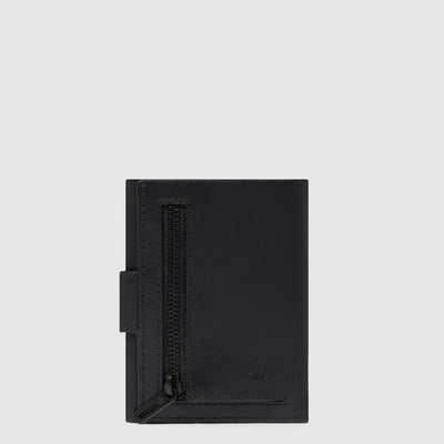 Portafoglio da Uomo Piquadro Trifold Compatto Nero