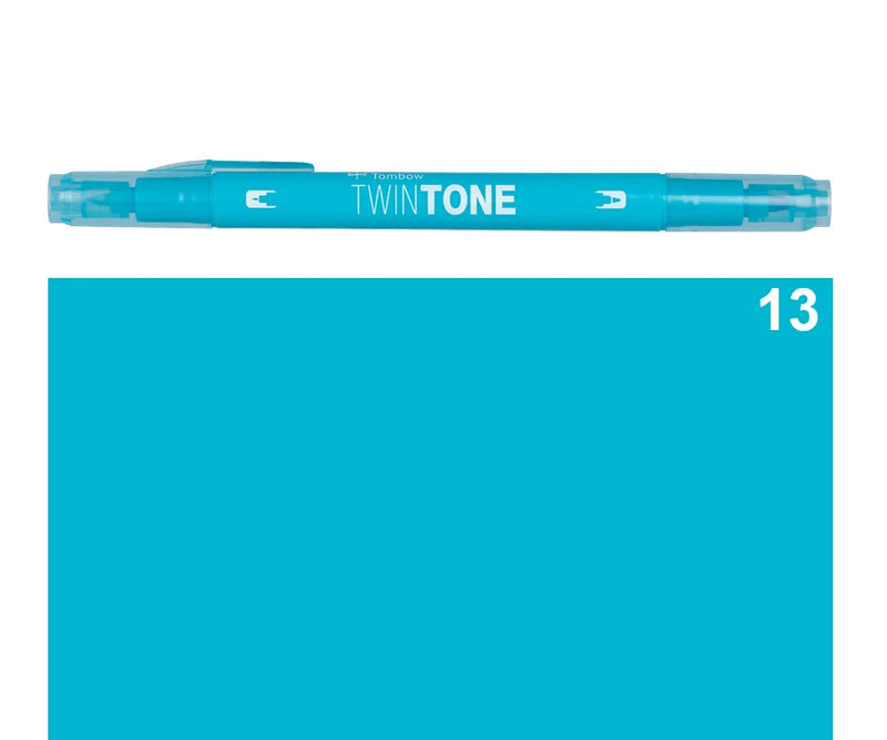 Marker Twin Tone Tombow con Doppia Punta Blu Chiaro