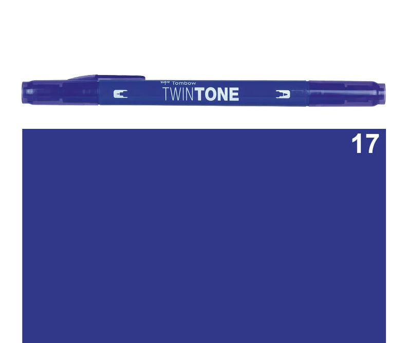 Marker Twin Tone Tombow con Doppia Punta Blu Prussia