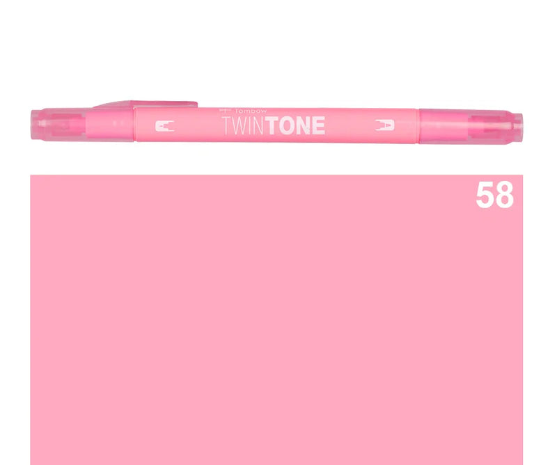 Marker Twin Tone Tombow con Doppia Punta Rosa Pallido