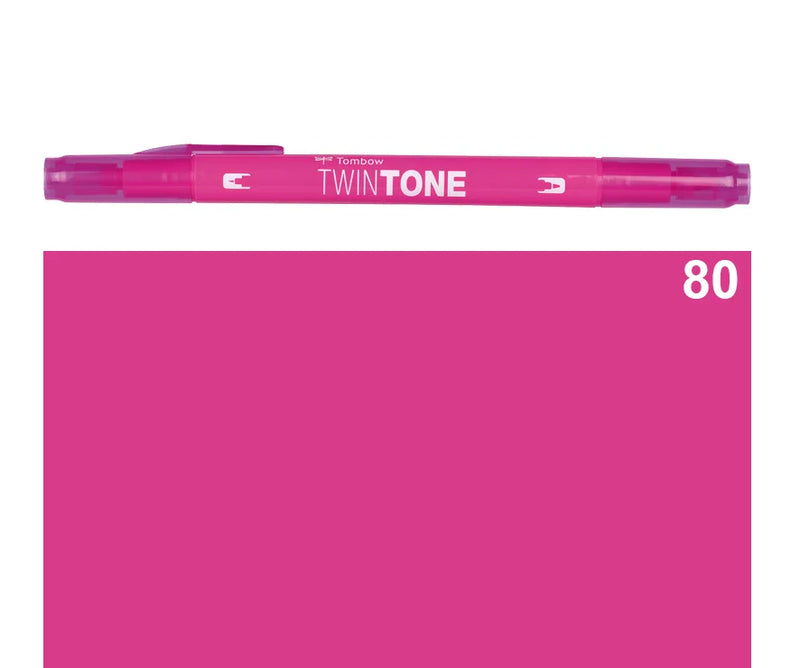 Marker Twin Tone Tombow con Doppia Punta Fucsia