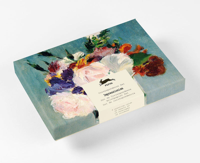 Set per Corrispondenza Pepin Impressionism con Carta da Lettere A5, Buste e Stickers - 108 pezzi
