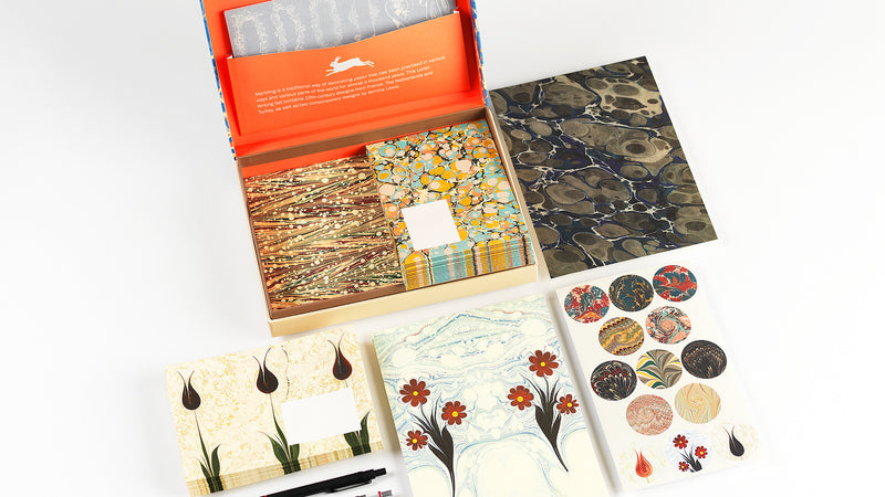 Carta da Lettere Pepin Marbled Paper con Fogli A5, Buste e Stickers - 80 pezzi