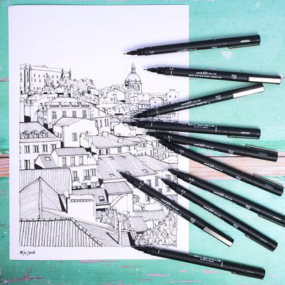Marcatore a Penna Uni Pin Fineliner con Punta 0,3 mm Nero