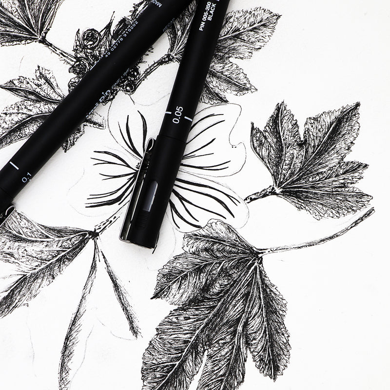 Marcatore a Penna Uni Pin Fineliner con Punta 0,3 mm Nero