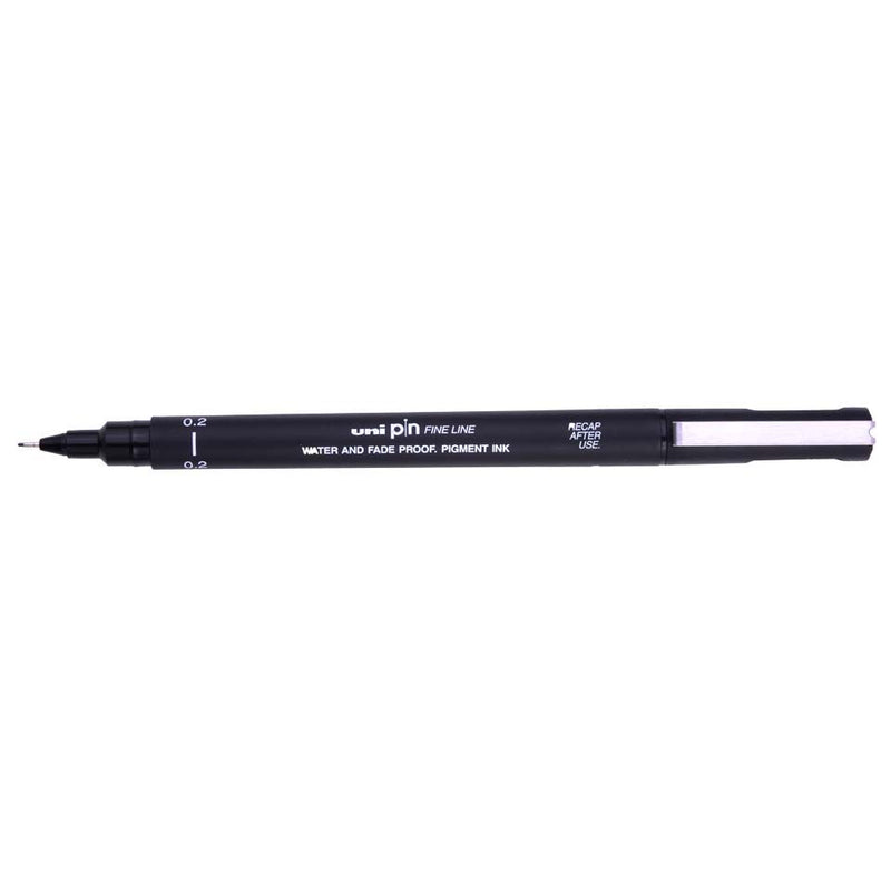 Marcatore a Penna Uni Pin Fineliner con Punta 0,2 mm Nero