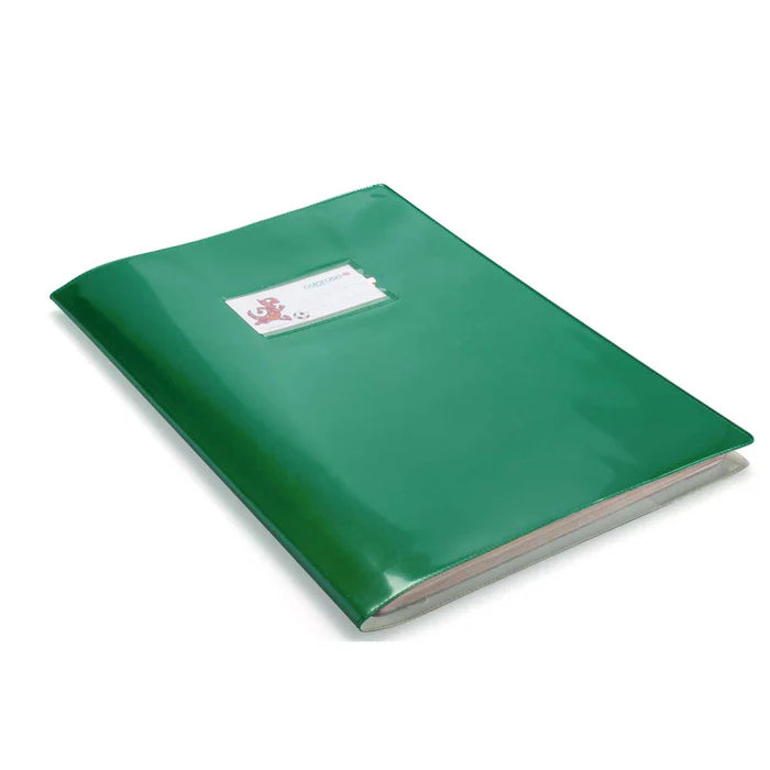 Copriquaderno Maxi Laccato Ri-Plast Greenline con Alette Verde / 21 x 30 cm / 220 my