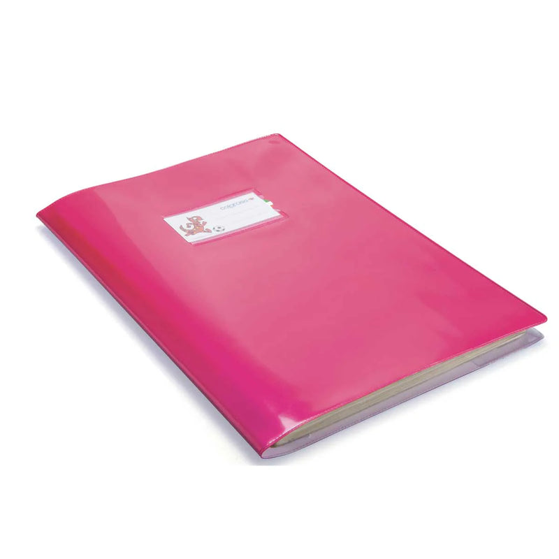Copriquaderno Maxi Laccato Ri-Plast Greenline con Alette Fucsia / 21 x 30 cm / 220 my
