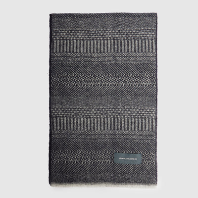 Sciarpa Piquadro in Pura Lana al 100% Blu e Grigio