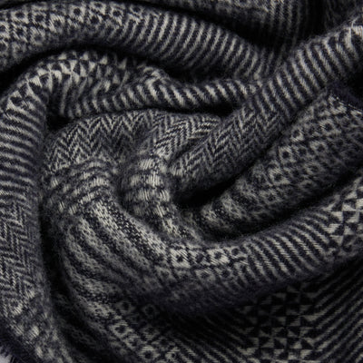 Sciarpa Piquadro in Pura Lana al 100% Blu e Grigio