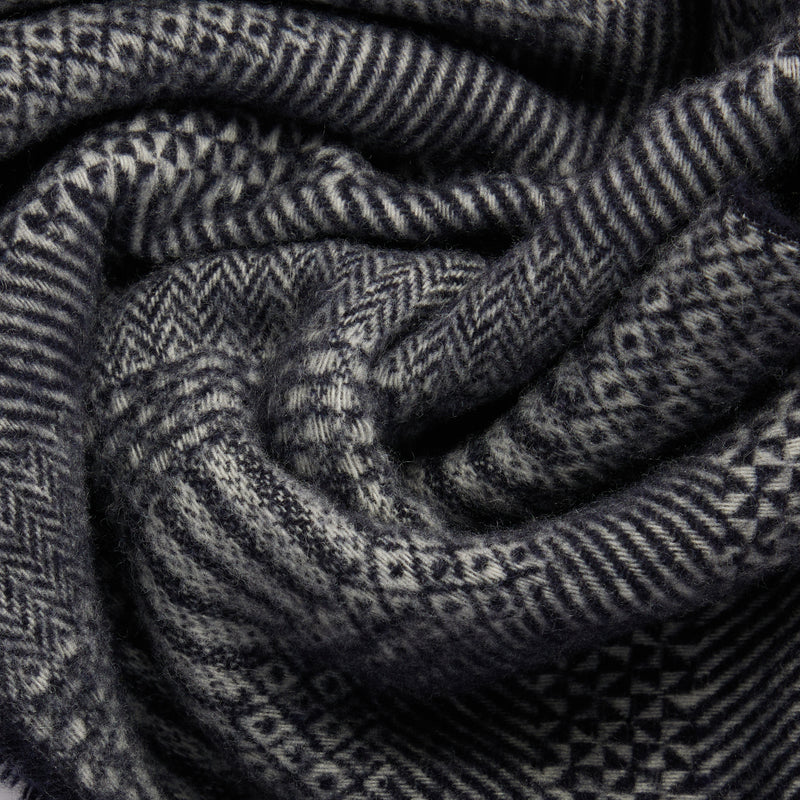 Sciarpa Piquadro in Pura Lana al 100% Blu e Grigio