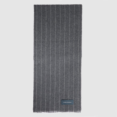 Sciarpa da Uomo Piquadro in Pura Lana al 100% Grigio