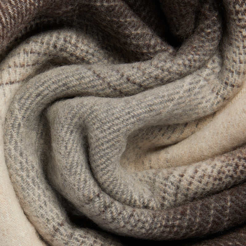 Sciarpa da Uomo Piquadro in Pura Lana al 100% Marrone e Bianco