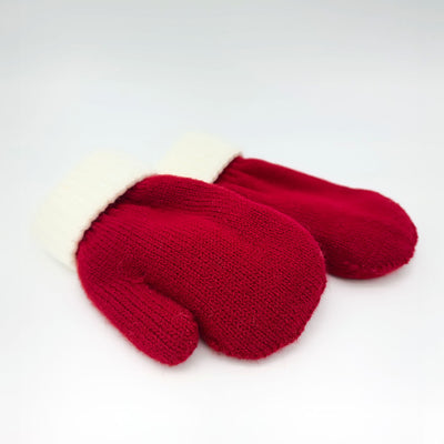Guanti Maglia Babbo Bianco e Rosso / Taglia: S
