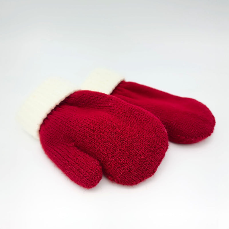 Guanti Maglia Babbo Bianco e Rosso / Taglia: S