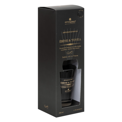 Diffusore con Bastoncini Alma in Vetro Ebano & Fava Tonka 200 ml