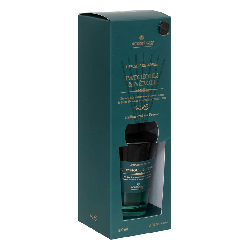 Diffusore con Bastoncini Alma in Vetro Patchouli & Neroli 200 ml