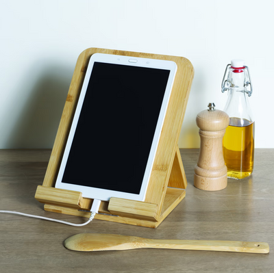 Supporto per Libri o Tablet da Cucina in Bamboo 27 x 17 x 20 cm