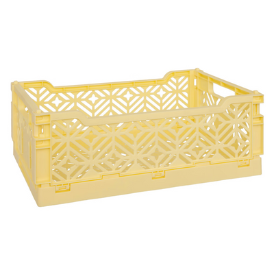 Cassetta Pieghevole Arry in PP Giallo 40 x 30 x 15 cm