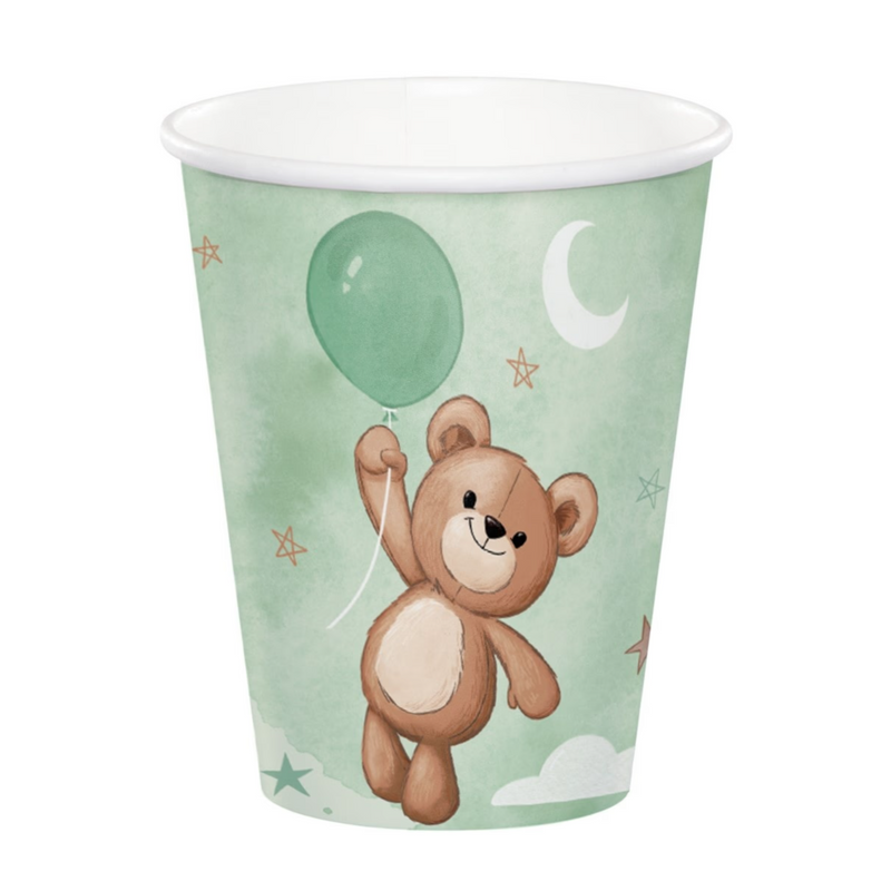 Bicchiere in Carta Teddy Bear 266 ml - 8 pezzi