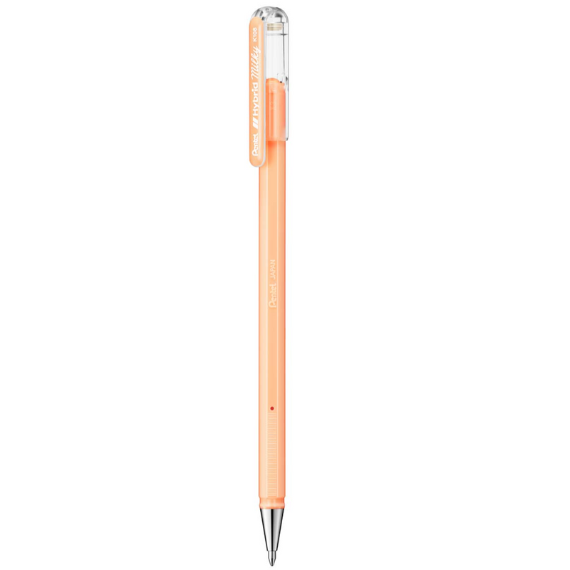 Penna a Gel Pentel Hybrid Milky 0,8 mm Arancio Pastel