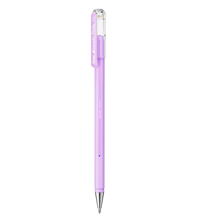 Penna a Gel Pentel Hybrid Milky 0,8 mm Viola Pastel