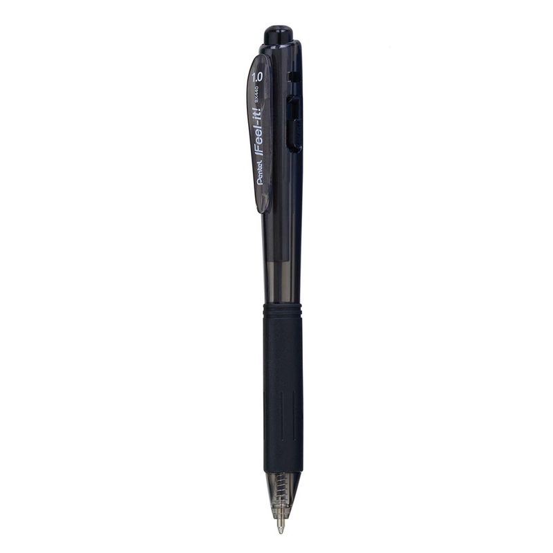Penna a Sfera a Scatto Pentel Feel-it! Wow! Con Punta Media e Inchiostro Nero