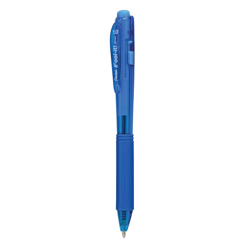 Penna a Sfera a Scatto Pentel Feel-it! Wow! Con Punta Media e Inchiostro Azzurro