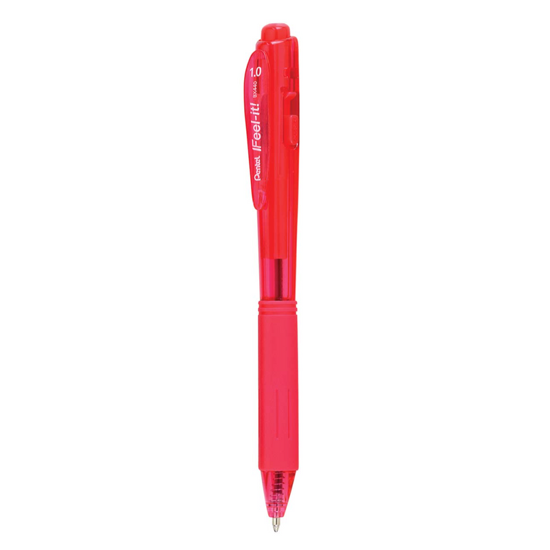 Penna a Sfera a Scatto Pentel Feel-it! Wow! Con Punta Media e Inchiostro Rosa