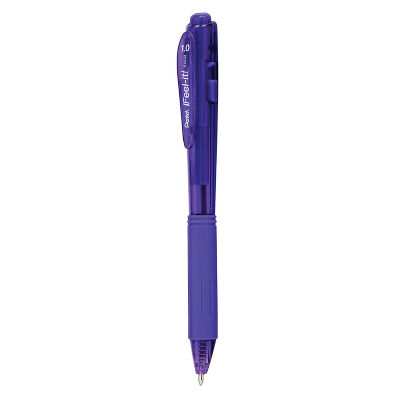 Penna a Sfera a Scatto Pentel Feel-it! Wow! Con Punta Media e Inchiostro Viola
