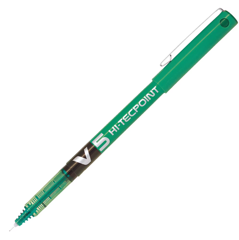 Penna Roller Pilot Hi-Tecpoint V5 Begreen Ricaricabile con Punta Extra Fine 0,5 mm Verde