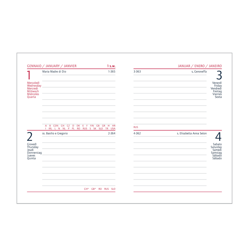 Agenda Bi-Giornaliera Intempo Bulk 2026 Nero 7 x 10 cm