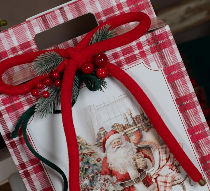 Scatola Baulotto Porta Panettone Santa&